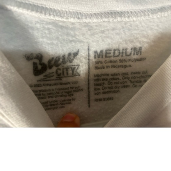 White Brew city Budweiser Crewneck Sweater - Picture 4 of 4